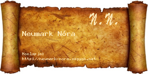 Neumark Nóra névjegykártya